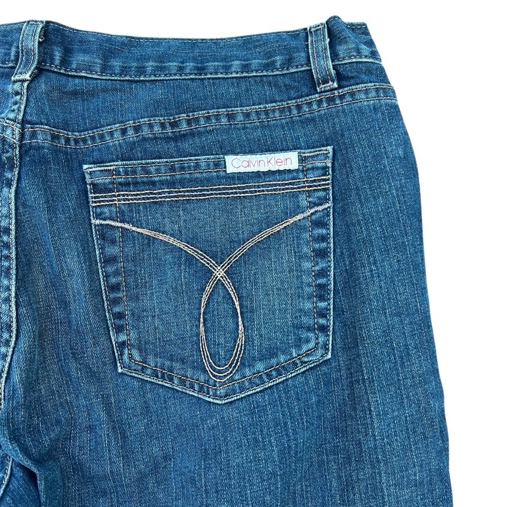 Calvin Klein Vintage Y2K Jeans Women's Flare 17N Blue Faded WB94A22 Size 16 L30 - Picture 7 of 13